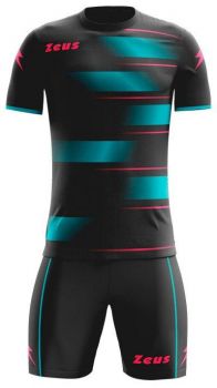 Zeus Trikot Cosmo schwarz-aqua gestreift