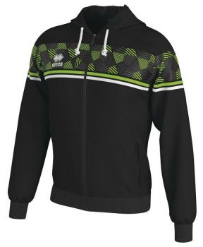 Errea Kapuzensweatjacke Dragos schwarz-neongrün-weiß