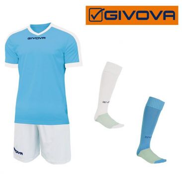 Givova Trikot Komplett-Set Revolution hellblau-weiß