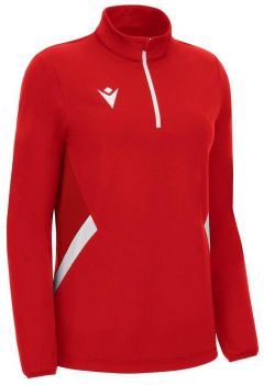 Macron Damen 1/4-Zip Maira rot-weiß