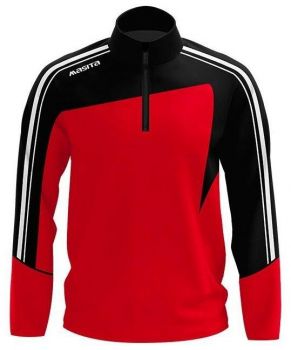Masita Zip-Sweater Forza rot-schwarz