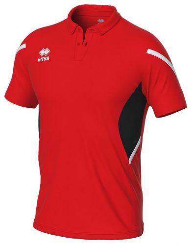 Errea Poloshirt Clark rot-schwarz-weiß