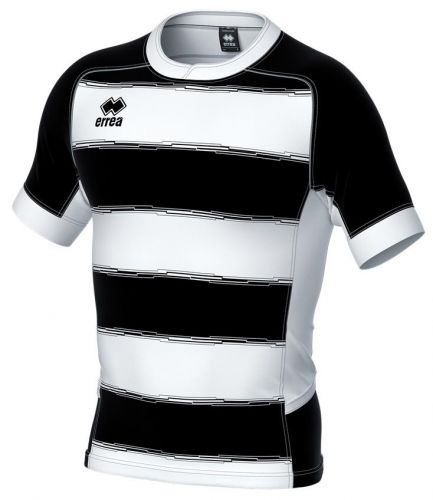 Errea Rugby Trikot Clyne schwarz-weiß gestreift