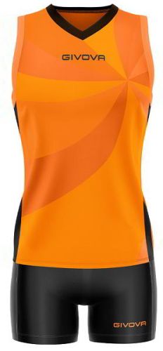 Givova Damen Volleyball Trikot Elica orange-schwarz