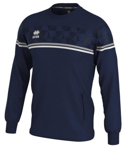 Errea Traingssweater Davis blau-grau-weiß