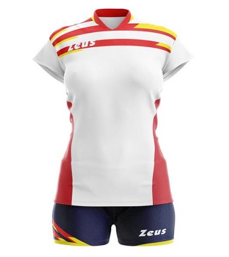 Zeus Damen Volleyball Trikot Itaca weiß-rot-gelb