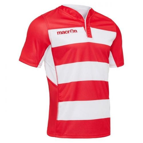 Macron Rugby Trikot Idmon rot-weiß gestreift