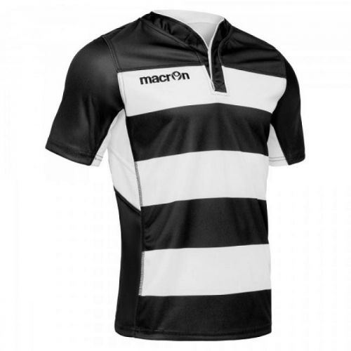 Macron Rugby Trikot Idmon schwarz-weiß gestreift