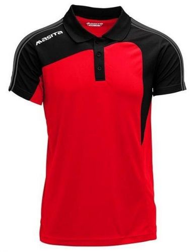 Masita Poloshirt Forza rot-schwarz