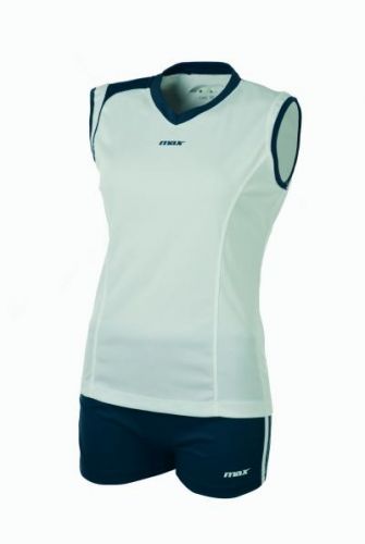 Max Sport Damen Volleyball Trikot Belluno weiß-dunkelblau