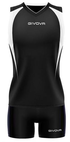 Givova Damen Volleyball Trikot Spike schwarz-weiß