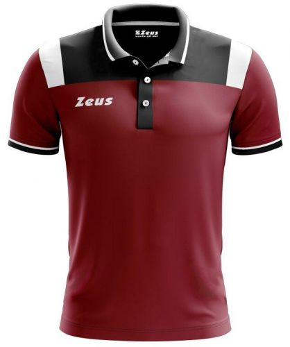 Zeus Poloshirt Vesuvio weinrot-schwarz